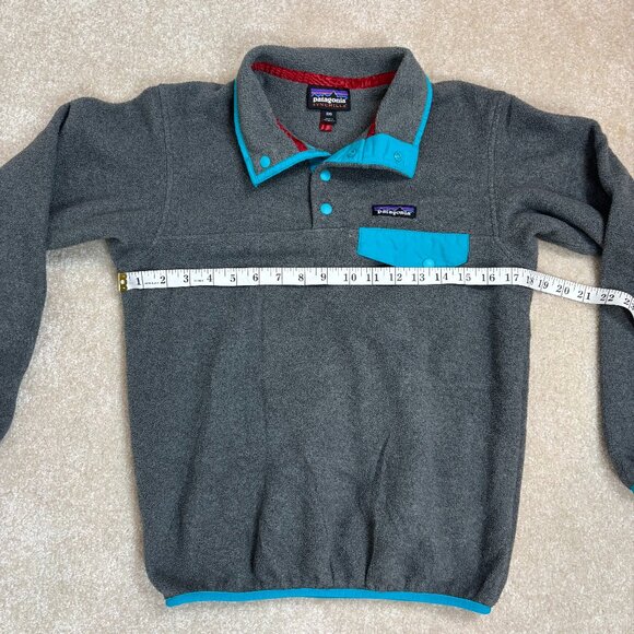 Patagonia Synchilla‎ Snap-T Fleece Pullover Gray/Blue Lightweight Size XXS - Picture 5 of 6